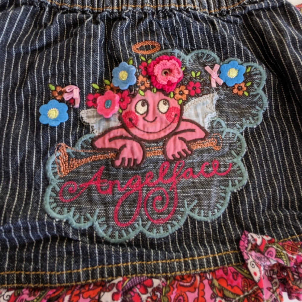 Oilily Angel Face Peek A Boo Denim Skirt - Picture 3 of 8